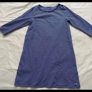 Vineyard Vines blue/white striped dress, L(14)